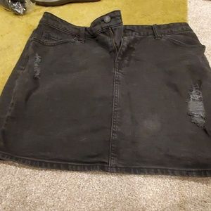 Black Jean skirt,  sz 12, EUC